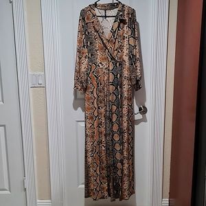 Reptile Print Jumpsuit - Good time USA - size 1X